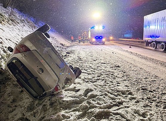 Unfall auf der A 38 (Foto: S.Dietzel)