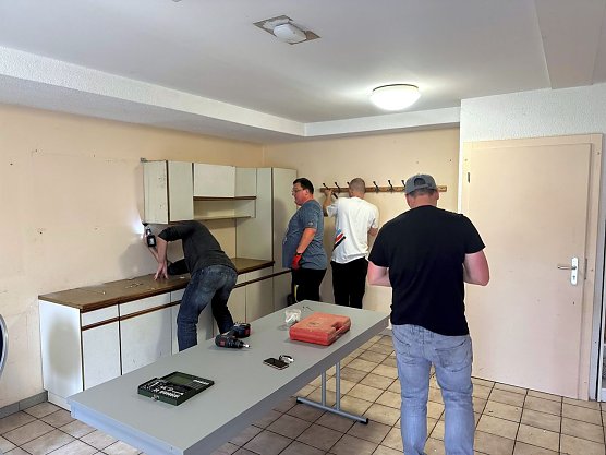 Arbeiten in der Gemeindek&uuml;che (Foto: Stadt Leinefelde-Worbis)