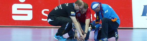 Bild: Reparatur am Hallenboden