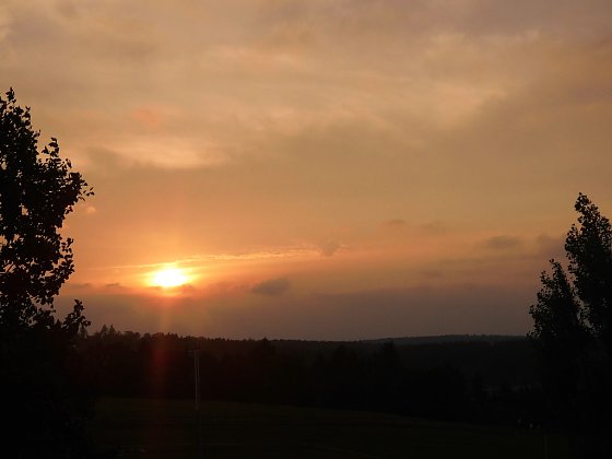 Bild: Brockenblick vom Balkon des Hotels "Harzer Land" in Allrode