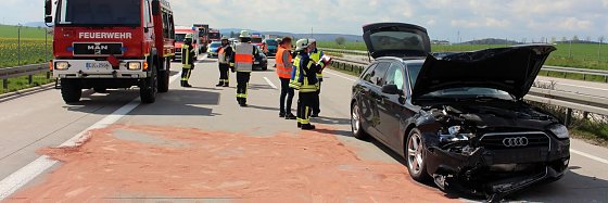 Bild: Unfall auf der A 38