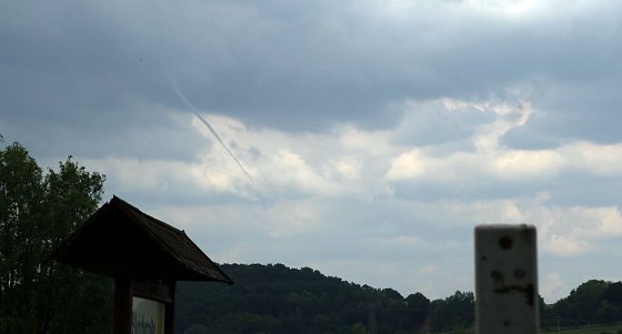 Bild: Trichterwolken von Bleicherode in n&ouml;rdliche Richtung