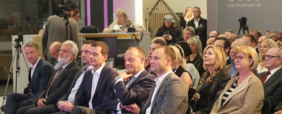 Bild: Merz und Mohring am Freitagabend in Nordhausen 