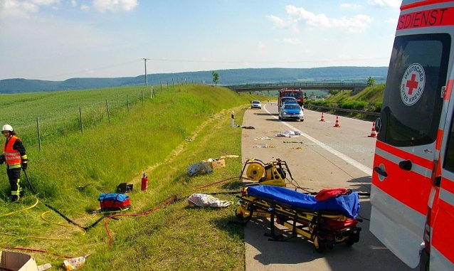 Bild: Unfall auf der A 38