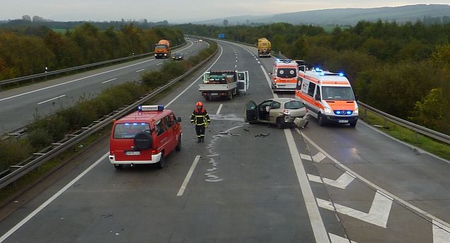 Bild: Unfall auf der A 38