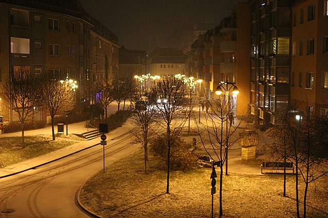 Bild: Wintergewitter und Schnee &uuml;ber Sondershausen