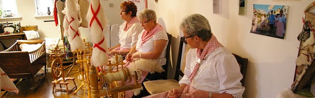 Bild: Beim Spinnen