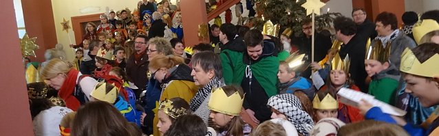 Bild: Sternsinger in der Staatskanzlei