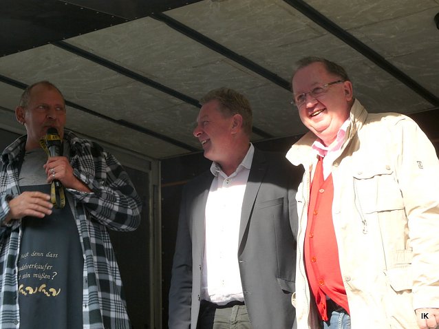 Bild: Nudel Rolli, Dirk Moll, Arnold Senft beid er Er&ouml;ffnung