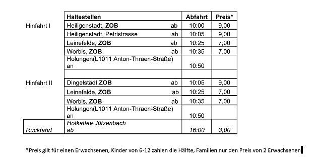 Bild: Fahrplan