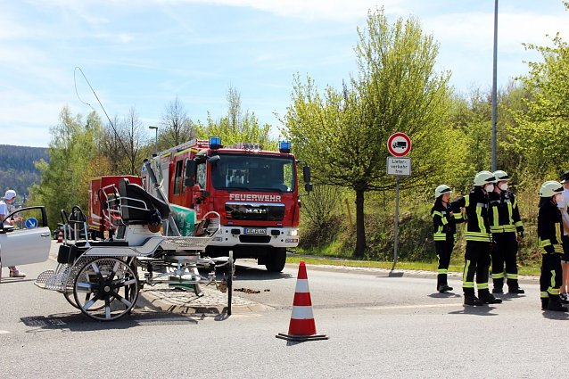 Bild: Vier Verletzte nach Kutschunfall