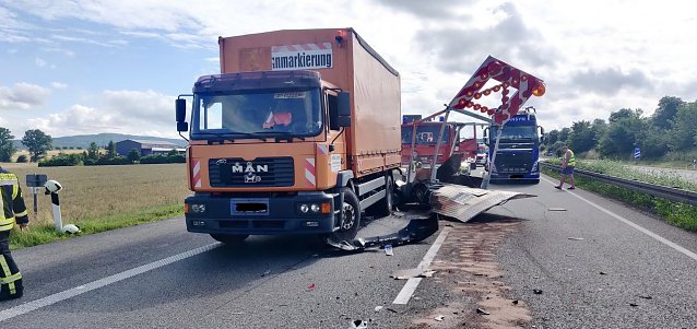 Bild: Schwerer Unfall auf der A38