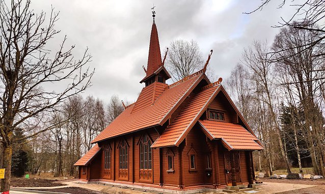 Bild: Stabkirche in Stiege