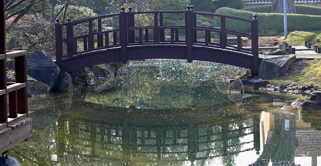 Bild: Im wieder ge&ouml;ffneten Japanischen Garten in Bad Langensalza