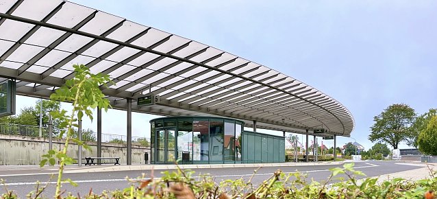 Bild: Der Busbahnhof in Worbis 