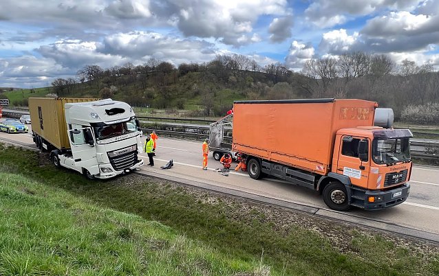 Bild: LKW-Unfall auf der A 38