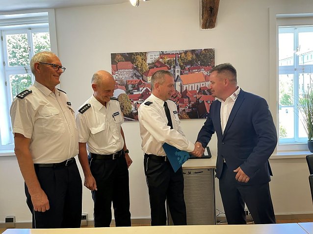 Bild: Matthias B&ouml;hning wurde im Worbiser Rathaus begr&uuml;&szlig;t