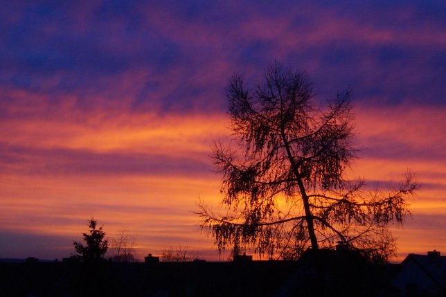 Bild: Brennender Himmel &uuml;ber Nordhausen