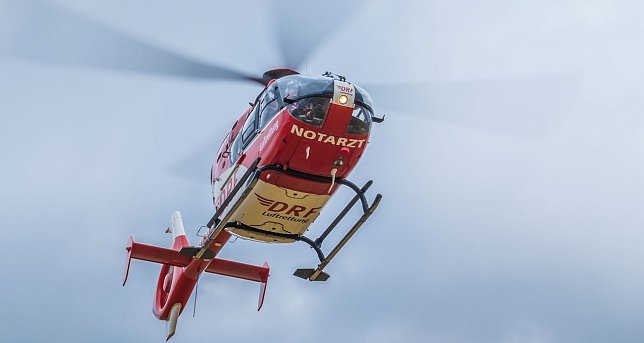Bild: Hubschrauber des Typs EC 135 der DRF Luftrettung im Einsatz 