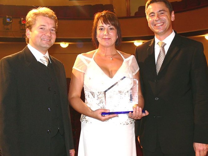 Trio nach der Auszeichnung: Tietje, Blanchard, Asche (Foto: I. K&uuml;hn)