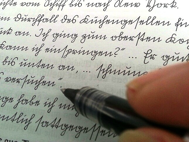 S&uuml;tterlinschrift (Foto: Uta Bickel)