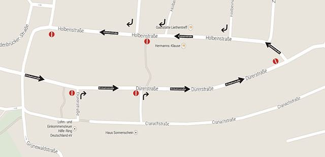 Einbahnstra&szlig;e (Foto: Elke Sagorski)