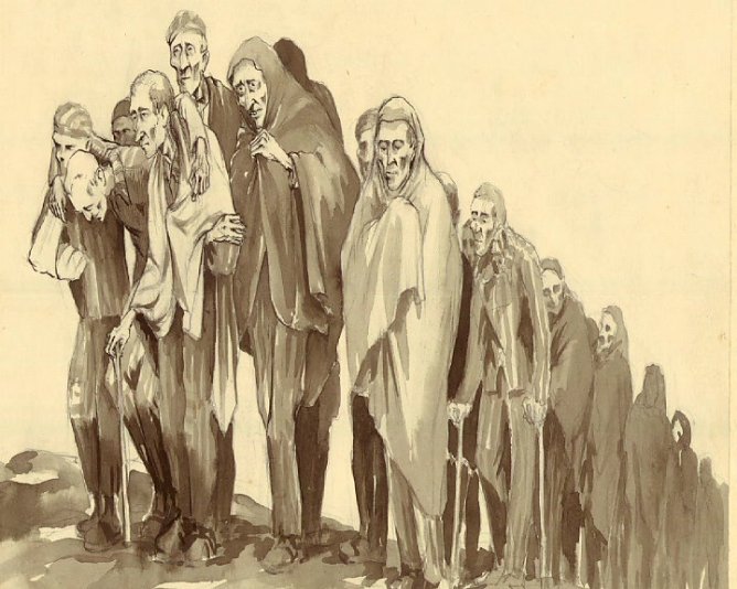 Todesmarsch (Foto: Dora - KZ des "Totalen Krieges") Todesmarsch (Foto: Dora - KZ des "Totalen Krieges")