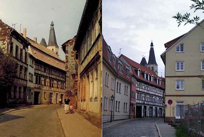 Damals und jetzt: Blick zum Nordhäuser Dom (Foto: privat) Damals und jetzt: Blick zum Nordhäuser Dom (Foto: privat)