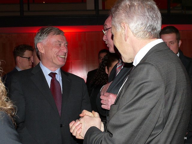 Horst K&ouml;hler im Gespr&auml;ch mit Gerd Reinhardt (Foto: Ilka K&uuml;hn)