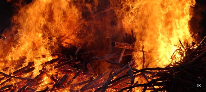 Maifeuer am B&auml;renpark (Foto: Ilka K&uuml;hn)