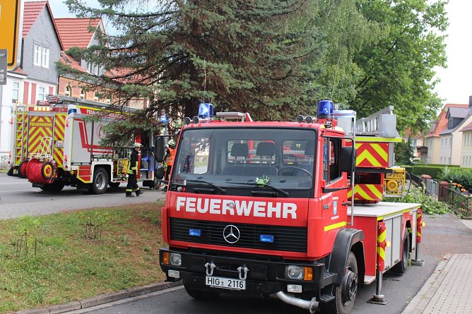 Einsatz in Petristraße (Foto: Feuerwehr Heiligenstadt) Einsatz in Petristraße (Foto: Feuerwehr Heiligenstadt)