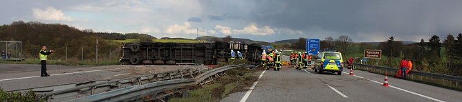 Unfall auf der A 38 (Foto: Feuerwehr Heiligenstadt)