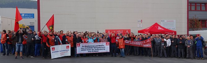 Warnstreik in Heilbad Heiligenstadt (Foto: Bernd Spitzbarth)
