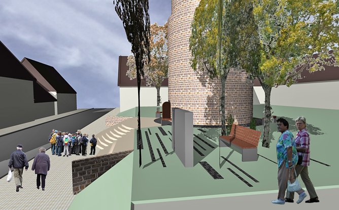 Au&szlig;enplatz am Turm (Foto: Michael Reinhold)