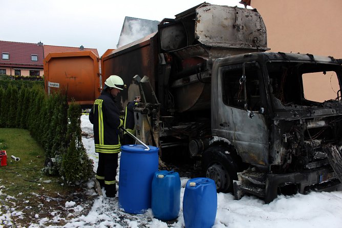 LKW-Brand (Foto: Feuerwehr Heiligenstadt)