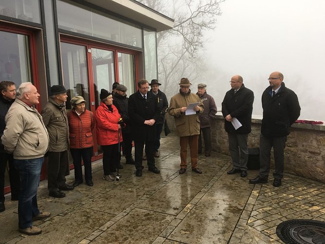 Einweihung des Referenzpunktes (Foto: Natalie H&uuml;nger)