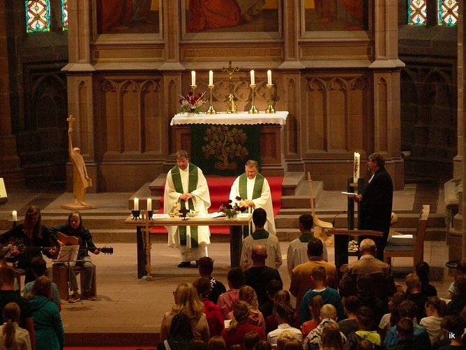 Probst Gremler und Pfr. K&ouml;nen, re. Pfr. M&ouml;ller (Foto: Ilka K&uuml;hn)