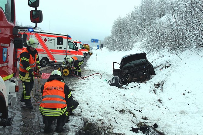 Unfall A38 (Foto: Feuerwehr Heiligenstadt)