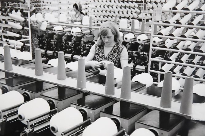 In der Baumwollspinnerei (Foto: Archiv Baumwollspinnerei)