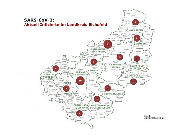 Corona Karte (Foto: Landratsamt) Corona Karte (Foto: Landratsamt)