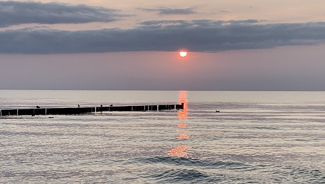 Sonnenuntergang bei Wustrow im Fischland (Foto: oas)