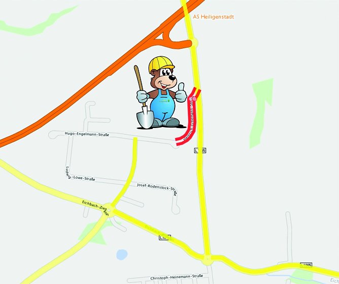 Zufahrt zum Gewerbegebiet wird gesperrt (Foto: Stadtverwaltung Heilbad Heiligenstadt)