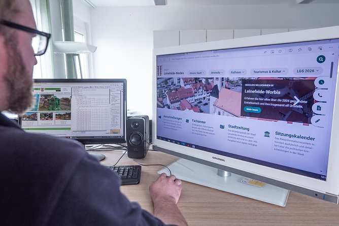 Ein Blick auf die neue Homepage der Stadt Leinefelde-Worbis (Foto: Stadt Leinefelde-Worbis) Ein Blick auf die neue Homepage der Stadt Leinefelde-Worbis (Foto: Stadt Leinefelde-Worbis)