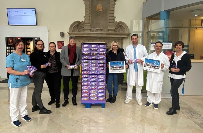 S&uuml;&szlig;e &Uuml;berraschung im Eichsfeld Klinikum (Foto: EK)