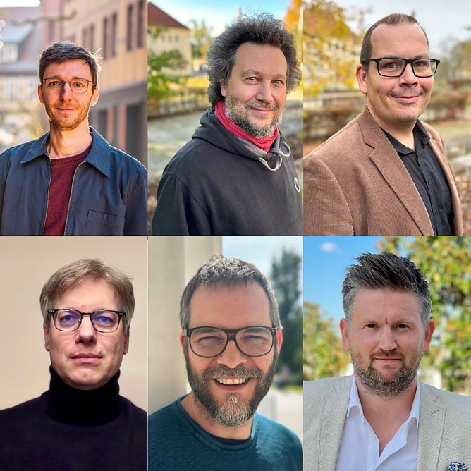 v.l.: Dr.-Ing. Pascal Leibbrandt, Prof. Dr.-Ing. Viktor Wesselak, Prof. Dr.-Ing. Sebastian Voswinkel, Prof. Dr. Steffen D&ouml;rh&ouml;fer, Prof. Dr.-Ing. Robert Wudtke, Prof. Dr. Lutz G&ouml;cke (Foto: Hochschule Nordhausen)