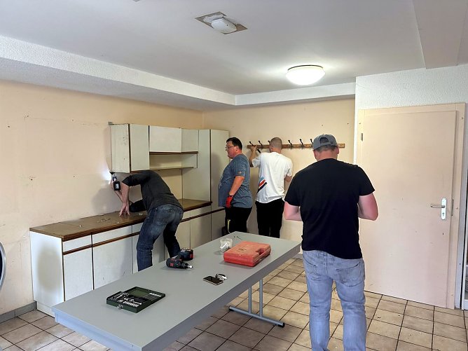 Arbeiten in der Gemeindek&uuml;che (Foto: Stadt Leinefelde-Worbis)