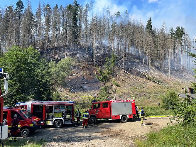 Ein Waldbrand, wie hier in Meura, kann in der w&auml;rmeren Jahreszeit jderzeit passieren.  (Foto: Nicklas Singer)