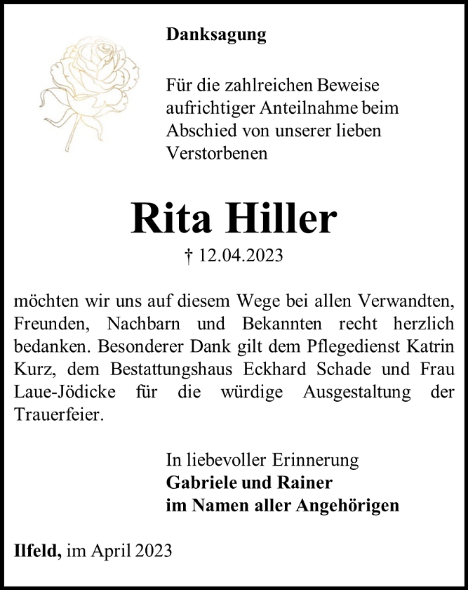 Danksagung (Foto: Schade)