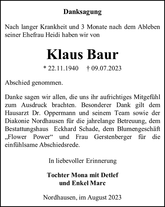 Danksagung (Foto: Schade)