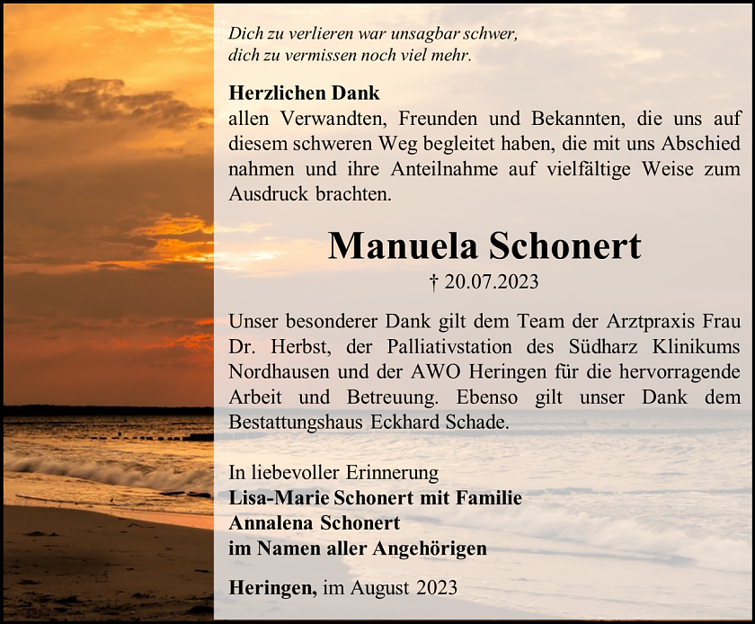 Danksagung (Foto: Schade)